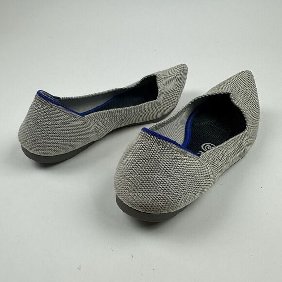 Rothy's The Point Knit Ballet Flats Recycled Materials 7 Pointed Toe Gray/Beige - Picture 7 of 11